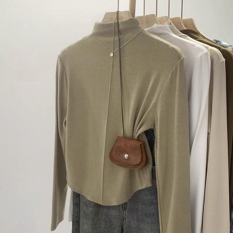 

Осень 2024 г. Женская облегающая бархатная водолазка с длинными рукавами XXL (130-150 lbs)