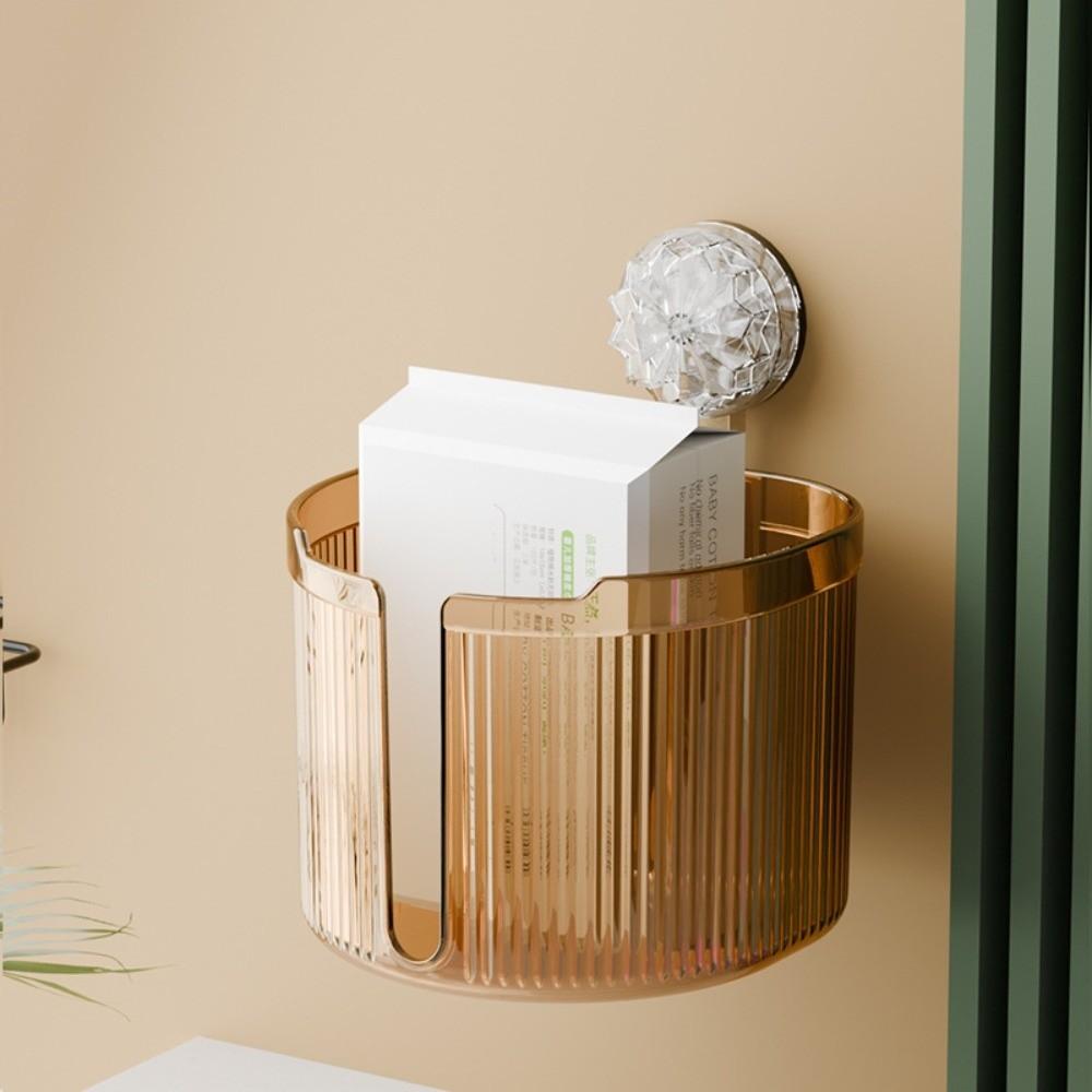 

No Drilling Tissue Box with Suction Cup Napkin Holder Simple Tissue Case for Bathroom Kitchen коричневий