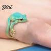 Gender-neutral Frog Ring 2Pcs Finger Rings Handmade Tree Design Bands