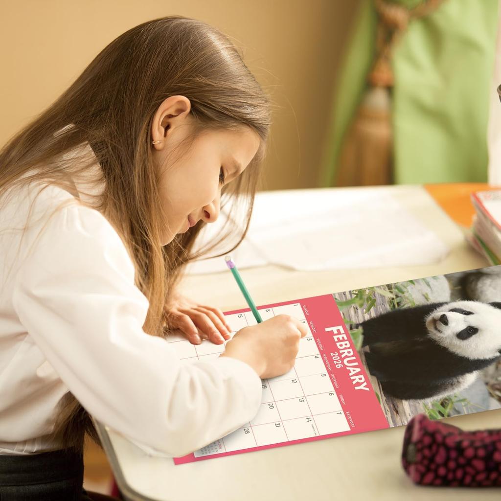 2026 Calendar - 12 Month Baby Animals Wall Calendar 2026 from January 2026 - December 2026, 12 x 12 inches, Thick & Sturdy Paper, 12" x 24" (Open),