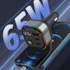 High Power Car Charger PD65W Retractable USB C Cable with 18W USB A /Type C Port Voltages Display Intelligent Protections