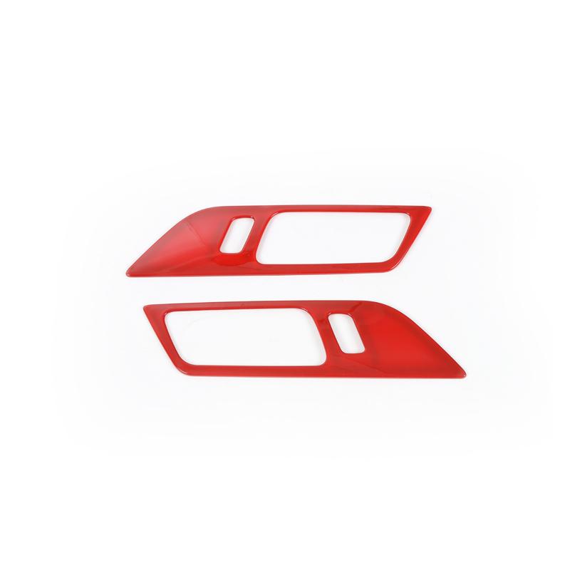 

Декоративная рамка для внутренней ручки двери из АБС-пластика, наклейка для украшения, подходит для Ford Mustang 2015 года, аксессуары для интерьера красный