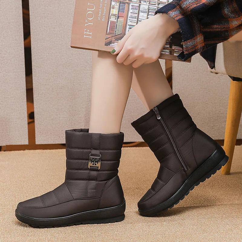 Fashion Women's Winter Shoes Ladies Comfortable Fleece Warm Ankle Boots Woman Footwear Waterproof Non-slip Snow Boots Women Botas Mujer
