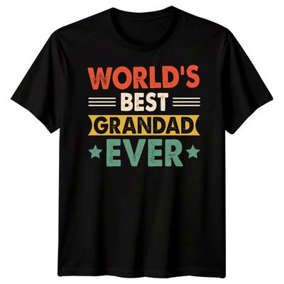 Mens Worlds Best Grandad Ever Funny Fathers Day TTshirt Tee Dad Papa Life #FD
