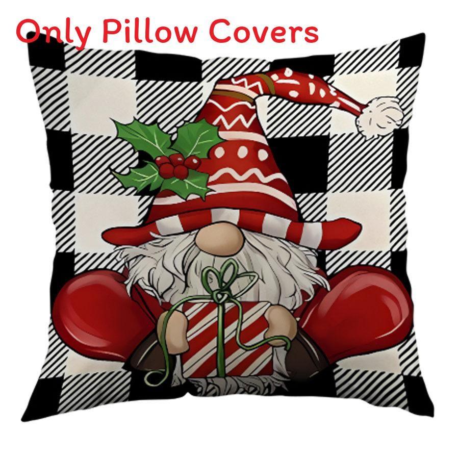 Christmas Decor Pillow Cover With Plush Material For Living Room Festive Decor