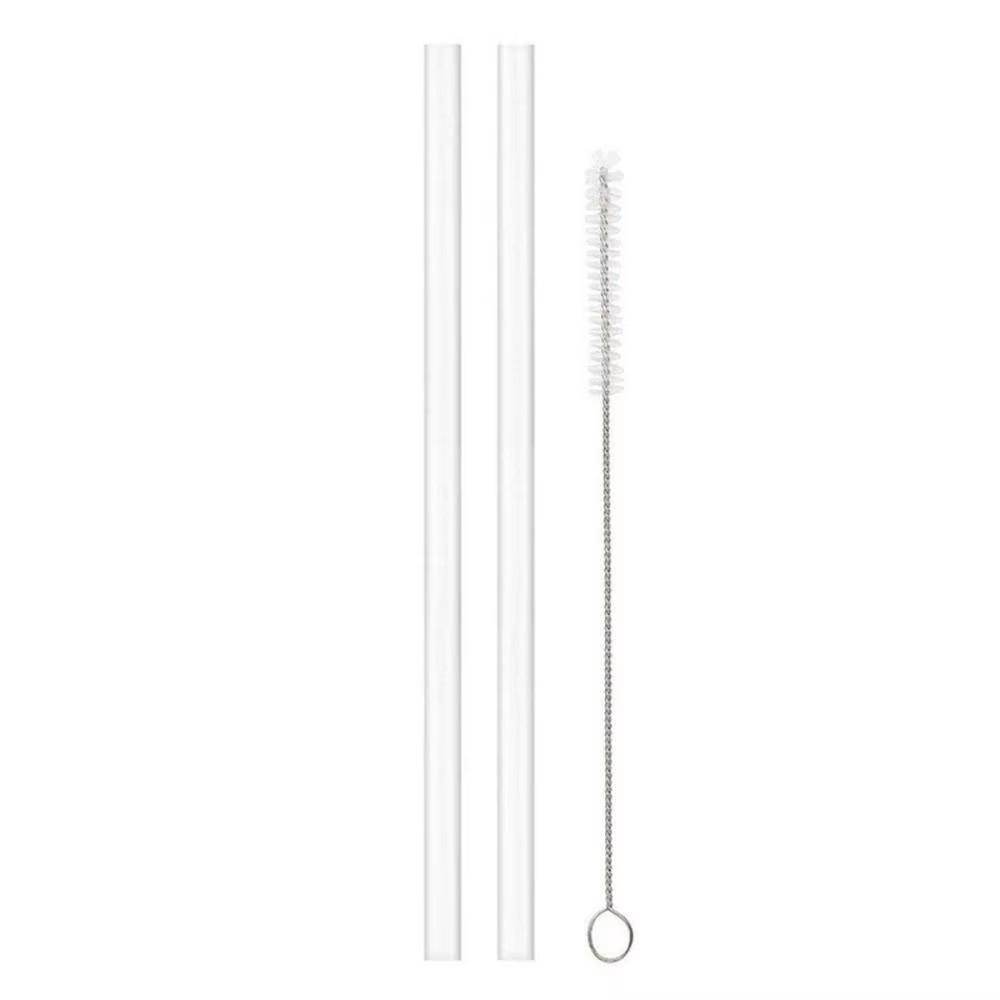 Reusable Straw with Cleaning Brush Plastic Replacement Straw Compatible with  40 oz 30 oz Cup Tumbler