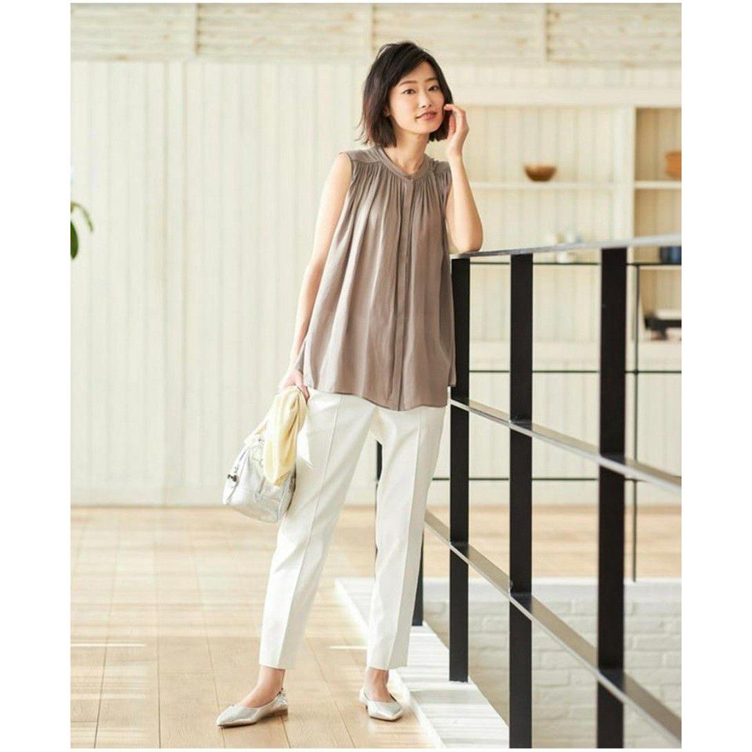 PLST Light Satin Sleeveless Blouse