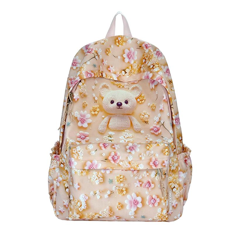 

Легкий печатный рюкзак большой вместимости школьный рюкзак для девочек многофункциональный рюкзак розовый