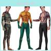 Aquaman Arthur Curry Cosplay Costume Bodysuit Perfect For Halloween Cosplay**