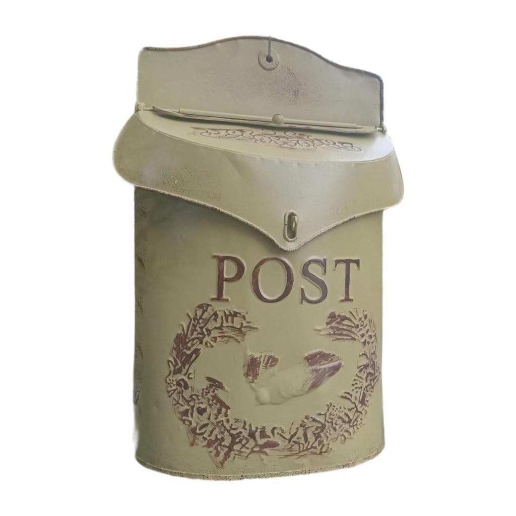 Wall Mounted Mailbox Post Magazines Box Letter Box Catcher Shabby Chic Mailbox for Garden Gate Office House Outside Front Door