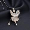Cartoon Girl Wing Pendant Necklace, Shiny Design, Sweet And Versatile Collarbone Chain