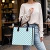 Light Blue Snowflake Pattern Tote Bag Fashion Daily Casual Portable Carryall Shoulder Bag for Women Outdoor Shopping Commute