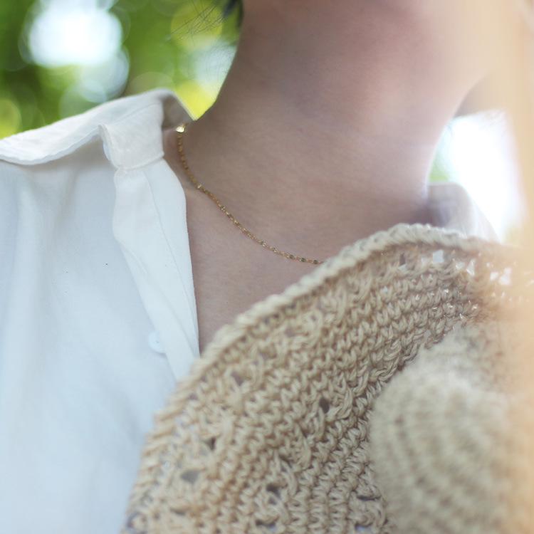 18K Gold Stainless Steel Clavicle Necklace - Sexy Ins Style
