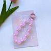 Rainbow Frosted Jelly Bead Phone Lanyard Lightweight Double Clasp Anti-Lost Wrist Strap for Daily Commute Shopping