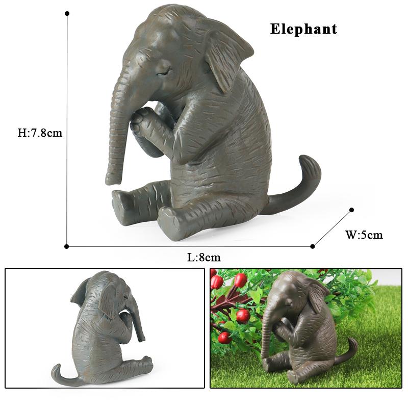 Oenux African Wild Animals Elephant Model Simulation Big Mammoth Action Figures Figurine PVC Educational Toy For Kids Gift