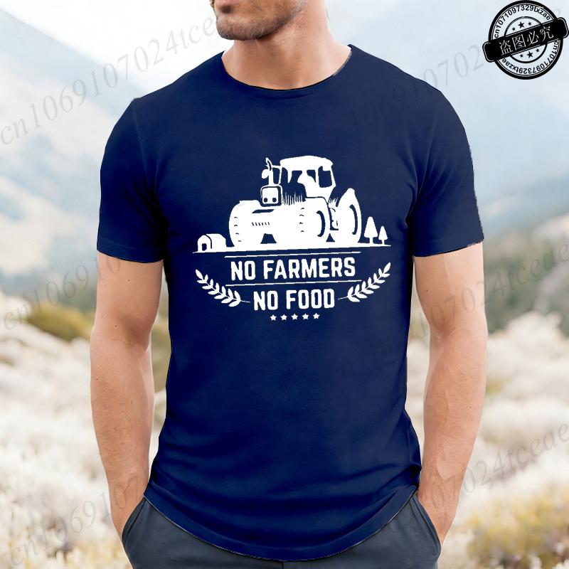 Vintage Tshirt For Unisex Unisex Clothing Funny No Farmers No Food Tee Shirts Clothes Street Fashion Graphic T Shirts Clothing