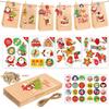Christmas Advent Calendar Kraft Gift Bags Set - 24 Pieces
