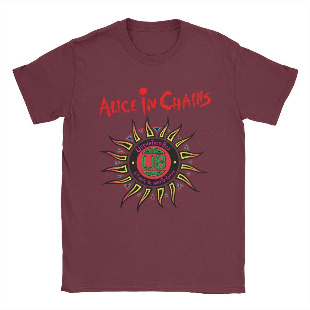Herren Alice In Chains T-Shirts 100% Baumwolle Kleidung Vintage Kurzarm Rundhals T-Shirts Klassisches T-Shirt