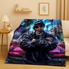 26 Style Top Hip Hop Rapper Star Cartoon Art Flannel Blanket,Ultra Soft Warm Plush Throw for Home Bedroom Bed Sofa Cover Office