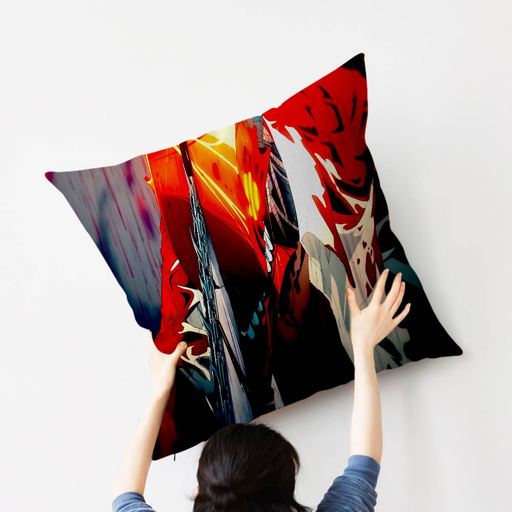 Anime C-chainsaws M-mans Personalized Pillow Cover Kids Bedroom Wild Party Decor Pillowcase kid Birthday shower Gift