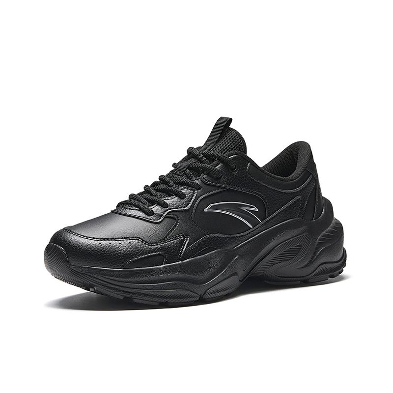 Anta Little Millennium Trendy Comfortable Wear-Resistant Breathable Height-Increasing Low-Top Casual Shoes Women Sneaker Black 922538826-4