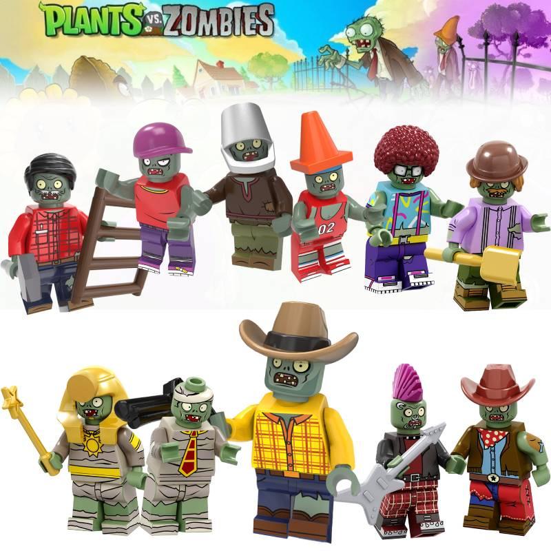 Children's Building Toy Plant Vs. Zombie Boy Mini Granule Toy