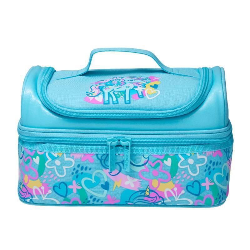 Kids Insulated Lunch Bag School - Double Layer Waterproof Canvas Tote With Handle Large Capacity Leakproof Student Lunchbox