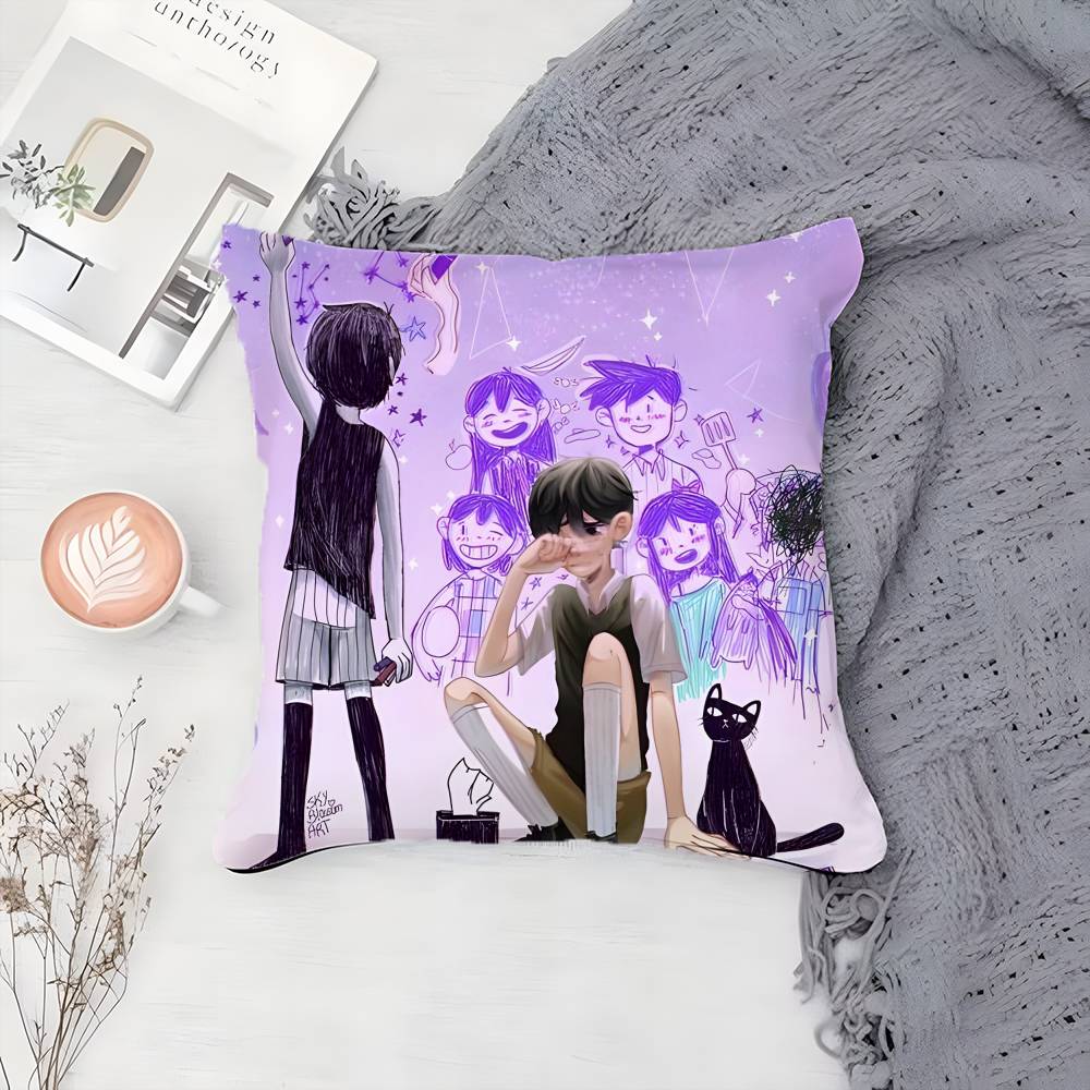 

Horror Game O-Omori-MT Personalized Pillow Case Printing Pillowcase Living Room Sofa Cushion Cover Bedroom Room Decor 12x12Inch