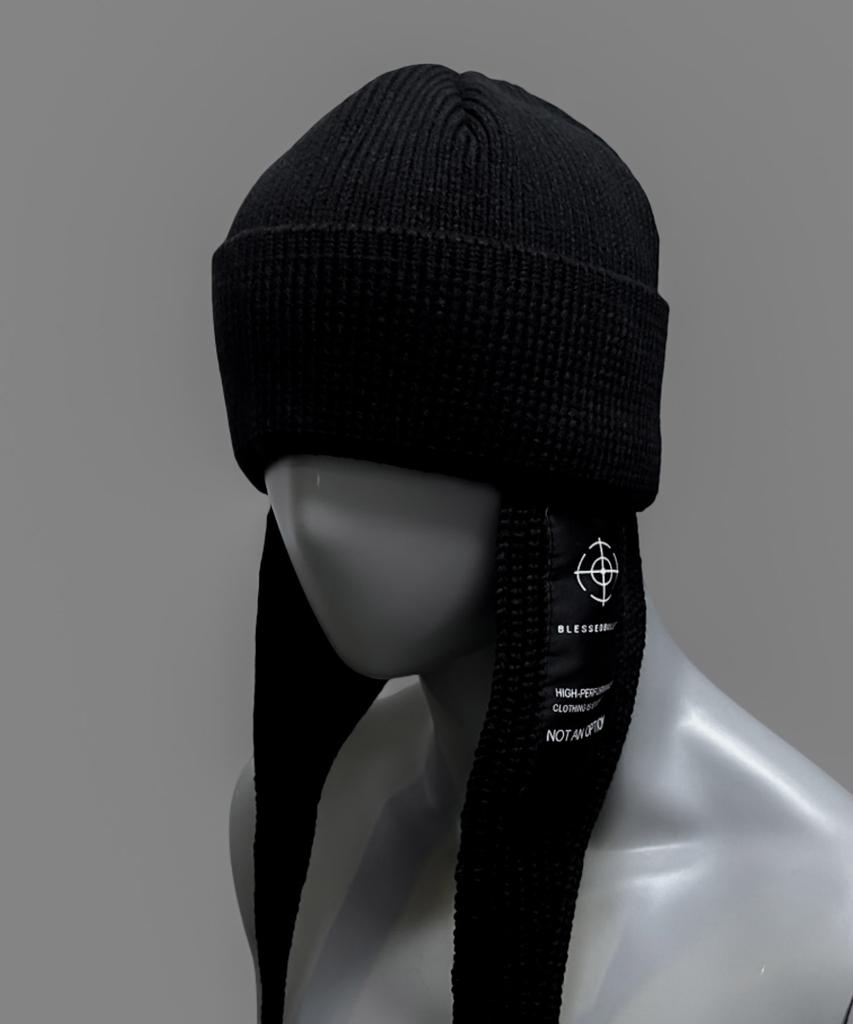 Beulleseudeubyulles Blessed_Ear Cover Label Oversized Beanie