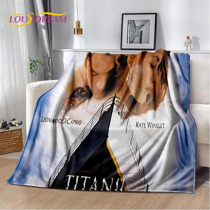 Coperta Stampa 3D Poster Film Titanic, Morbida Coperta Plaid per Casa Camera da Letto Letto Divano Picnic Viaggio Ufficio Coperta Riposo Bambini