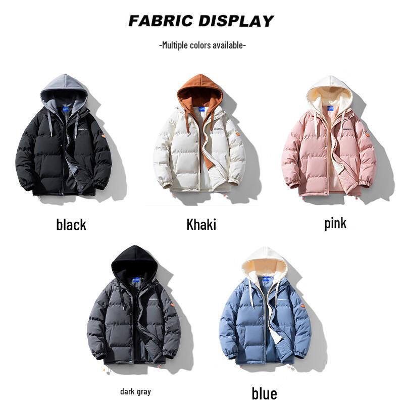 Mark Fairwhale Men's Faux 2-Piece Hooded Puffer Jacket