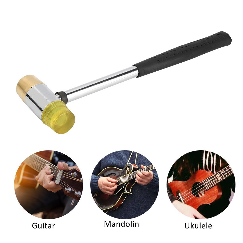 Yellow Guitar Plastic Hammer Brass Rubber Head Ukulele Musical Instrument Accessories