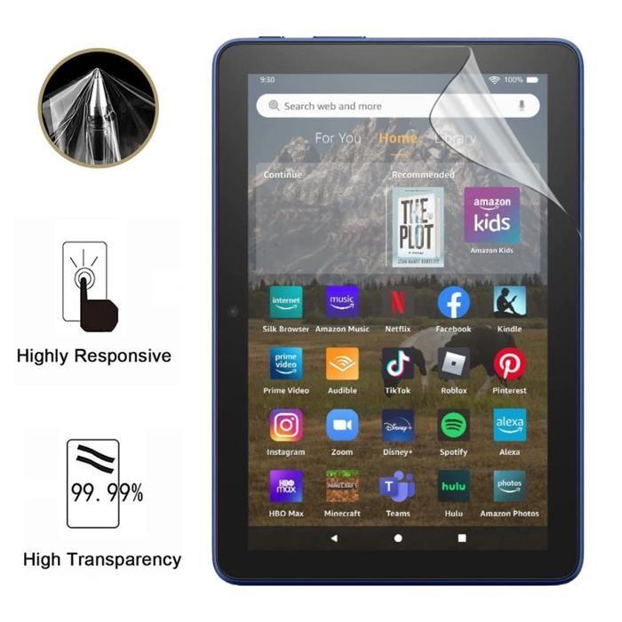 Displayschutzfolie - Phonillico - Amazon Fire HD 8 (2022) - 2er-Pack - Kratzfest - Ultradünn