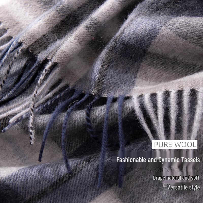 PLAYSISTER Men's Premium Winter 100% Wool Scarf