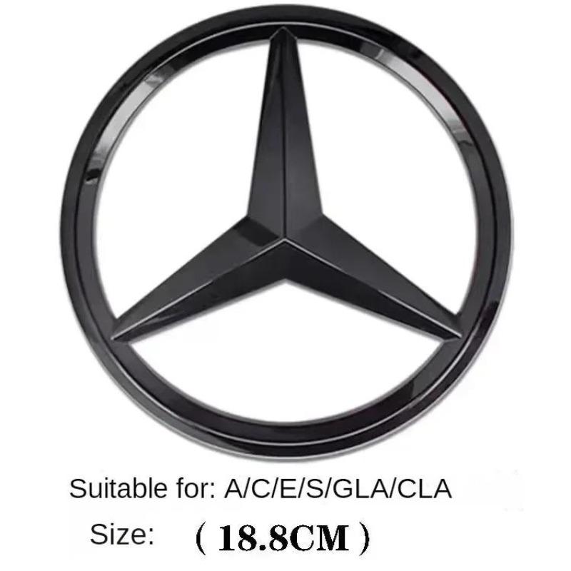 1 Stück ABS Auto Frontgrill Emblem Aufkleber Abdeckung für Mercedes Benz W204 W205 W210 W211 W212 W213 C E-Klasse GLA GLK ML GLC GLE