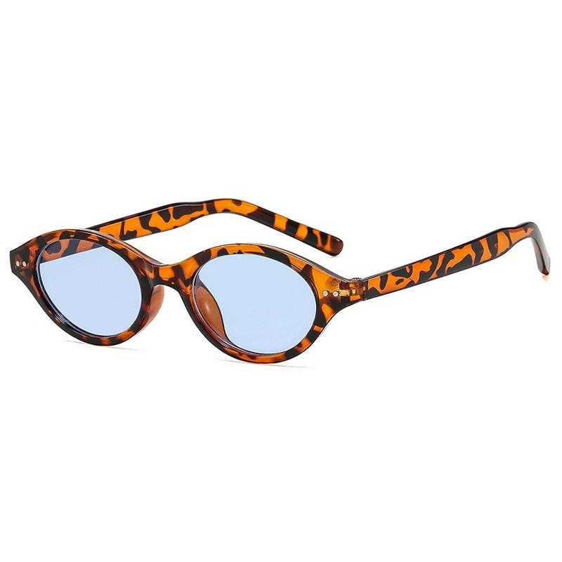 New Small Oval Sunglasses Men Women Vintage Fashion Brand Designer Glasses Sun Shades Driving Eyewear Eil Homme