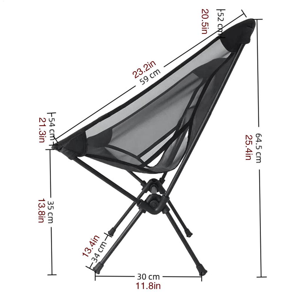 Folding Camping Chair Foldable Backpacking Chair Compact Seat for Outdoor Sports Fishing Beach Hiking Activity Campsite