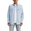 Levis Barstow Standard Fit Western Shirt 50S Solid Color Button Down Long Sleeve Shirt Men Shirts Light-Blue 85744-0065