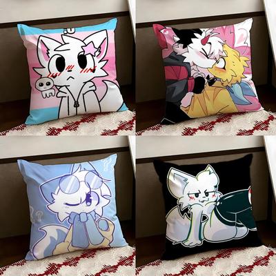 Cartoon FFurry Ffandom Cushion Cover Reversible Soft Durable Pillow Cover Home  Car MultiScene Use for Daily Comfort