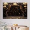 Luxurious Background Fabric Paired with Elegant Chandeliers, Golden Curtains and Twinkling Stars - Polyester Wedding Decorations