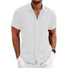 Summer Tie Dye Light Ripe Casual Linen Short Sleeved Shirt MEN