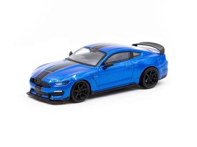 Tarmac Ford Mustang Shelby GT350R Raya Azul 1/64 Metálico/Negro