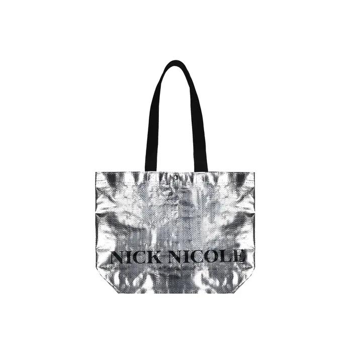 SIGNATURE BUTTERFLY REUSABLE BAG_SILVER