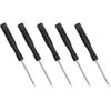 5PCS Mini Slotted Screwdriver, 2mm Flat Head for Watch Eyeglasses Electronics Toy Repair, Non-magnetic, 3.27"(83mm) Total Length (Black Handle)