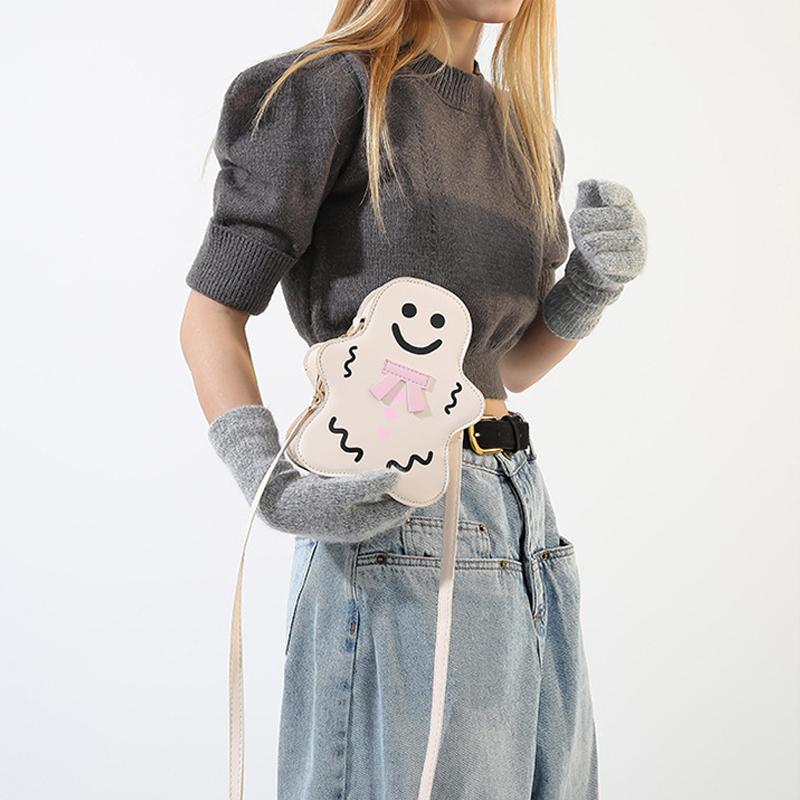 New Kawaii Bag Women Cartoon Shoulder Bag For Women Crossbody Bag Small PU Leather Phone Purse Bag CLE