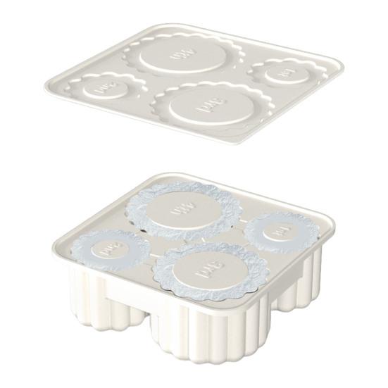 

Силиконовый лоток для кубиков льда с крышкой для стакана объемом 20-40 унций, легко вращающиеся формы для кубиков льда, герметичный, не содержащий бисфенол-А, генератор льда для напитков белый