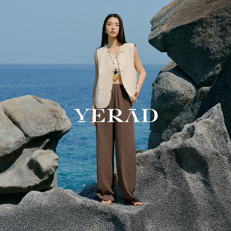 YERAD Women s Lyocell Straight Wide-Leg Trousers S