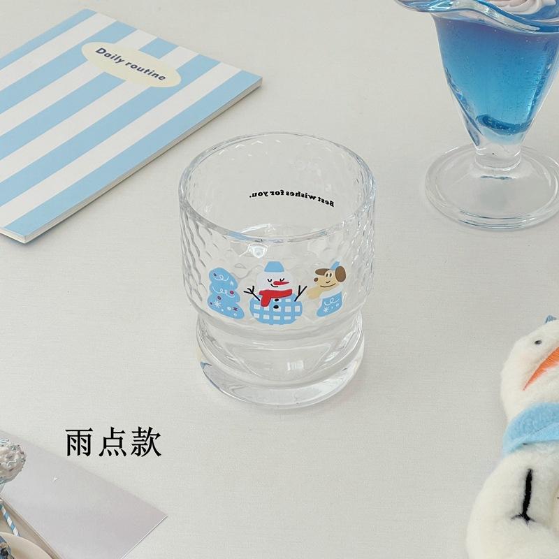 

Cartoon Single Layer Couple Gift Puppy Glass Creative Juice Cup Milk Cup Coffee Cup Breakfast Snowman Cup 301-400ml