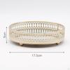gold Mirror Jewelry Tray Display Stand Decorative Round Holder Plate for Bathroom