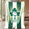 Coperta in Flanella Pile Rugby Irlanda Coperta Calda e Accogliente per Divano Letto Viaggio Uso in Tutte le Stagioni